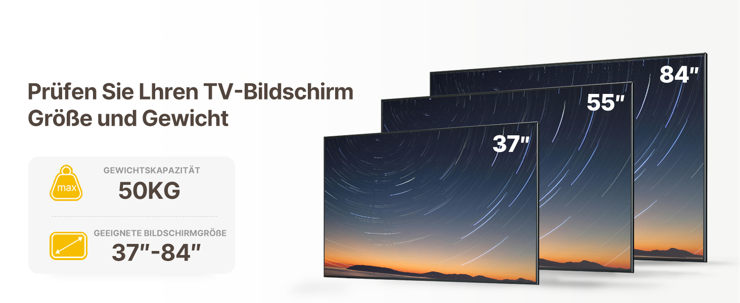 Кріплення для телевізора monTEK Full Motion з регулюванням, 37-84 дюйми, до 50 кг, VESA 600x400 мм, для дерев'яних підставок