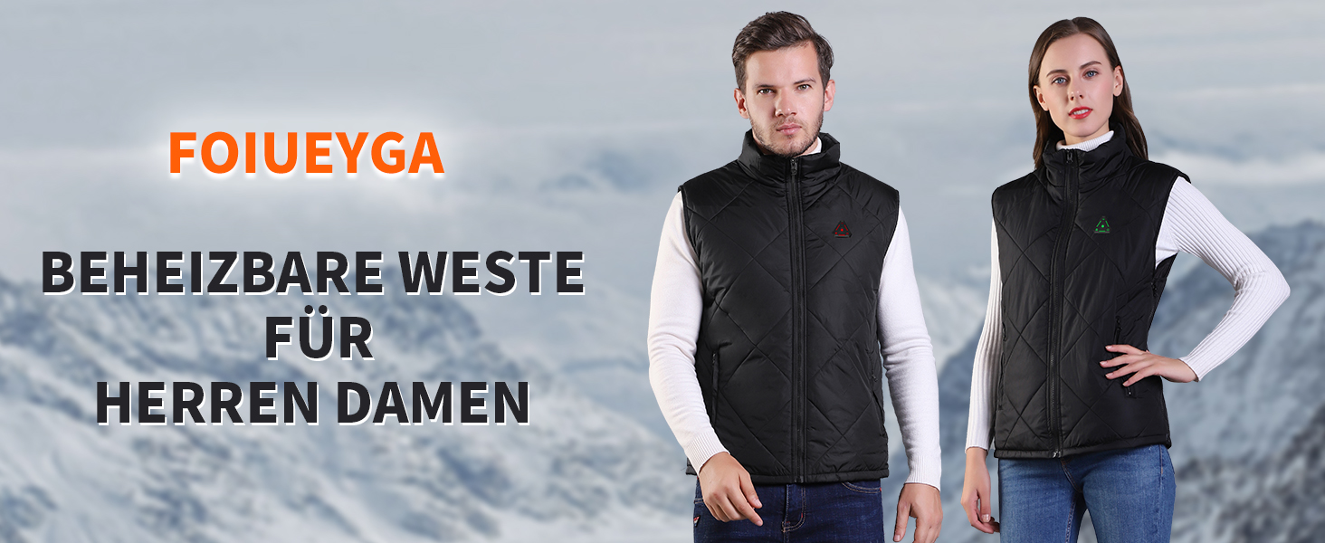 Електрична гріюча жилетка для чоловіків та жінок з Power Bank, 8 зон нагріву, 3 температурні режими, чорний, XXL