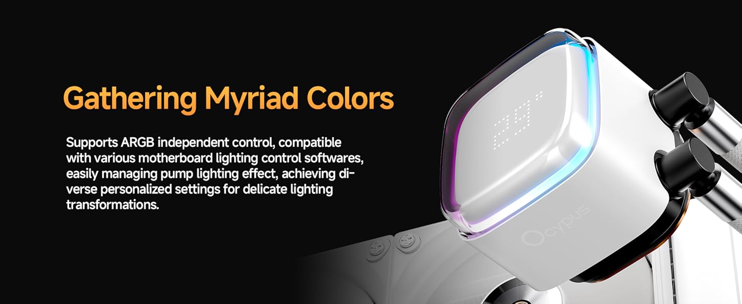 AIO рідинне охолодження ПК з цифровим дисплеєм, 360 мм, для AMD AM4/AM5 та Intel LGA 115X/1200/1700/1851 (Iota L24 WH)