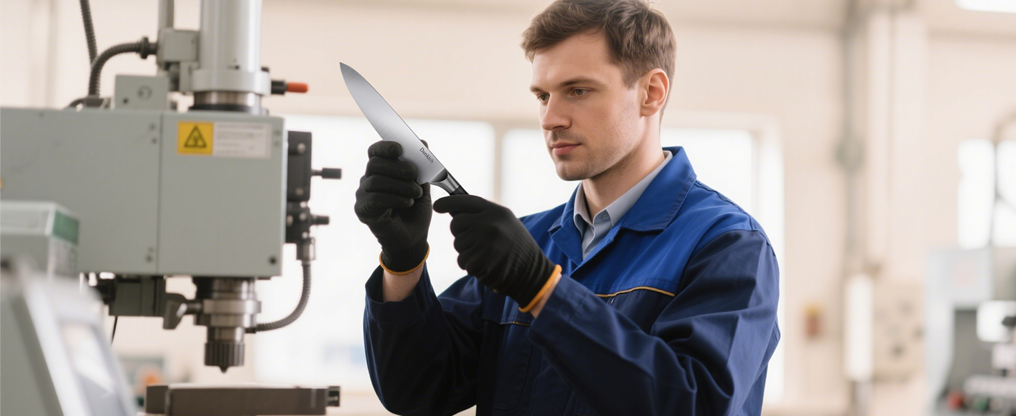 Набір кухонних ножів Messerblock Set, 7 предметів: професійний набір ножів з бруском, німецькі леза з високоякісної нержавіючої сталі, ергономічні ручки, для дому