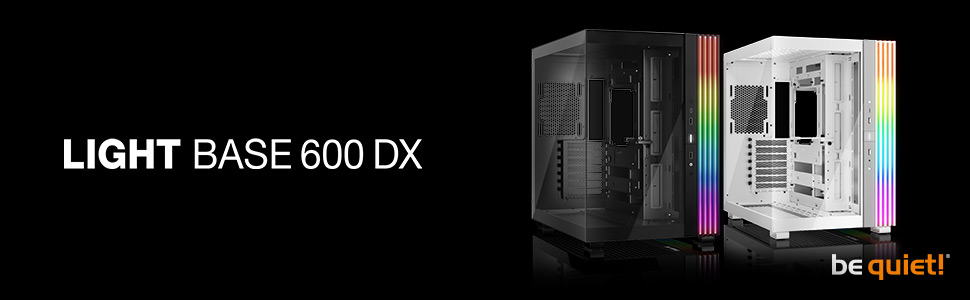 Корпус ПК be quiet! Light Base 600 DX Black: Панорамний вигляд, Show Case, Dual Chamber, ARGB LED, гнучкий монтаж