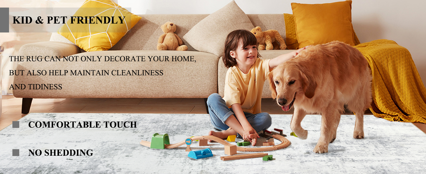 Килим для вітальні 160x230 см, абстрактний, короткий ворс, для спальні, миючий, сучасний, м'який, для дитячої, сірий (160 x 230 см, прямокутний)