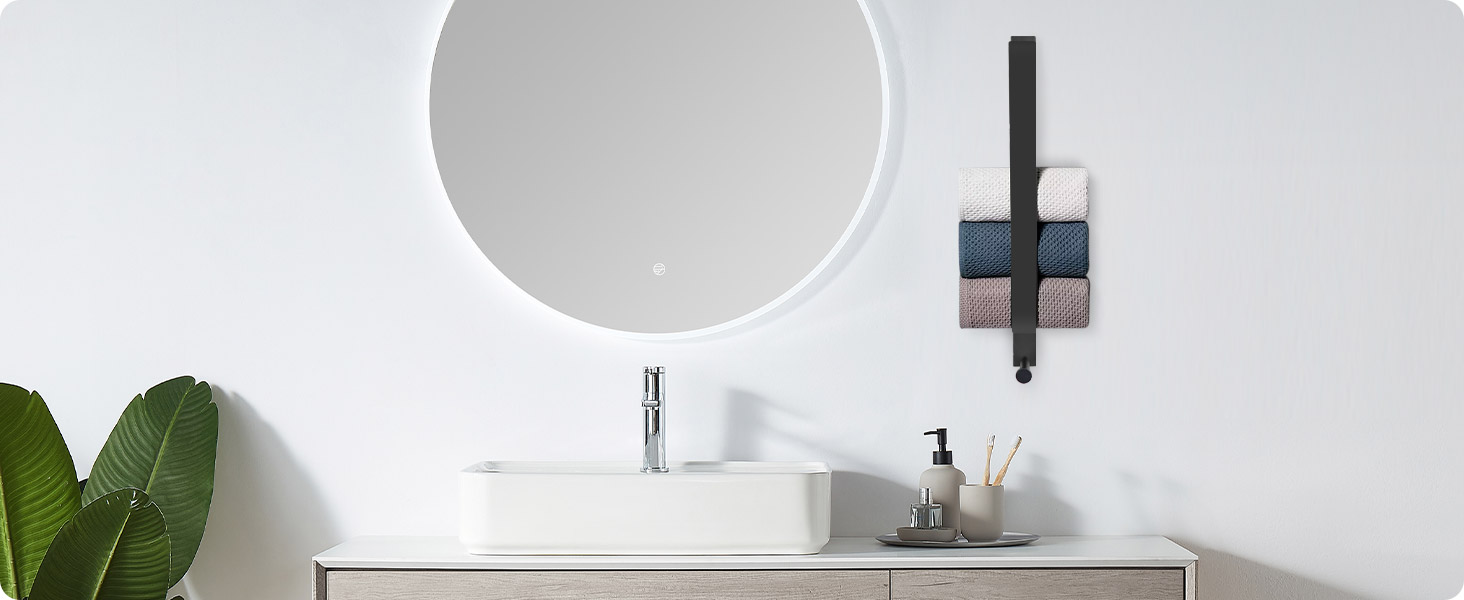 Тримач для рушників LIVEHITOP без свердління, нержавіюча сталь, самоклеючий, сріблястий, 43.5 см, з гачками для ванної кімнати