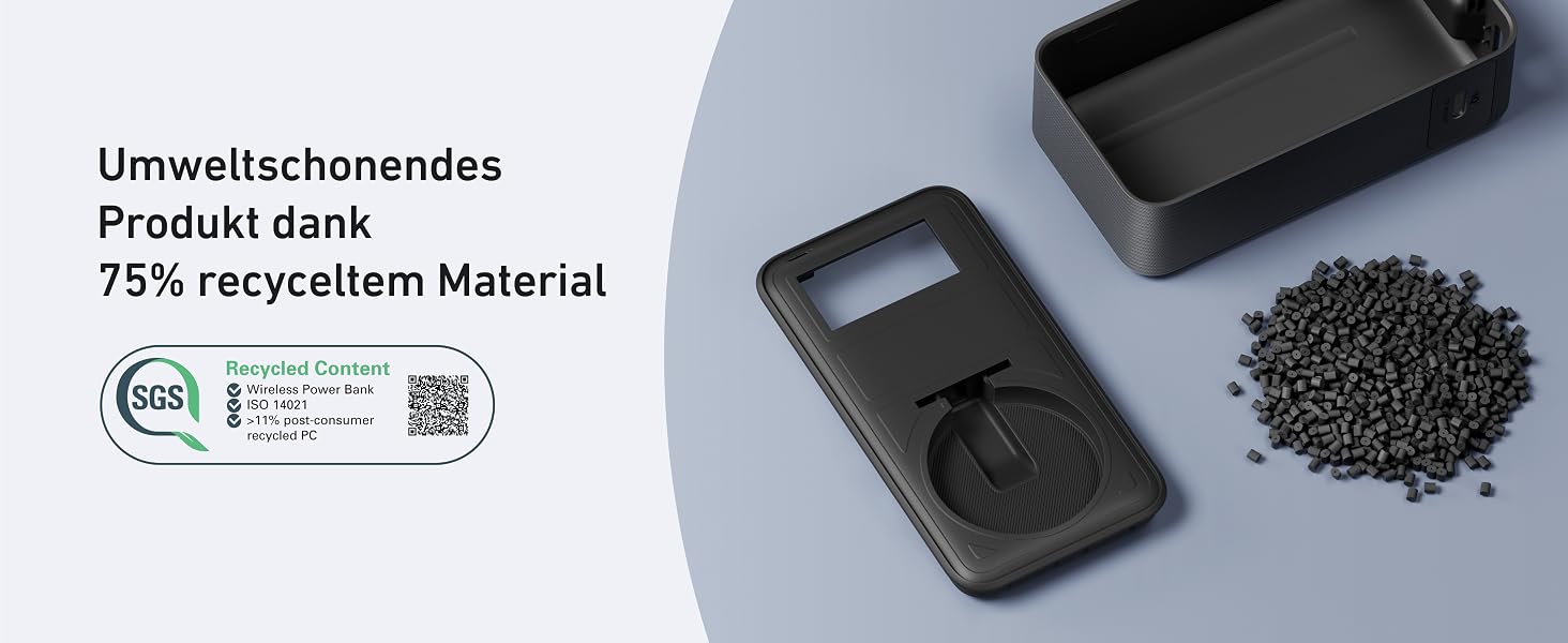 Повербанк Anker MagGo 10000mAh для Apple Watch та iPhone 17/16/15, Samsung, iPad, AirPods, 35W Max, вбудований кабель USB-C, сертифікований, чорний