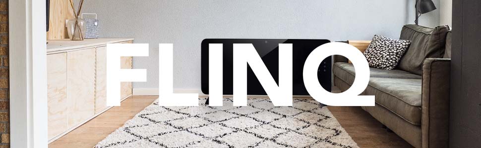 Розумний конвектор FlinQ Smart 2000W, електричний обігрівач (96 x 46 x 13 см), чорний