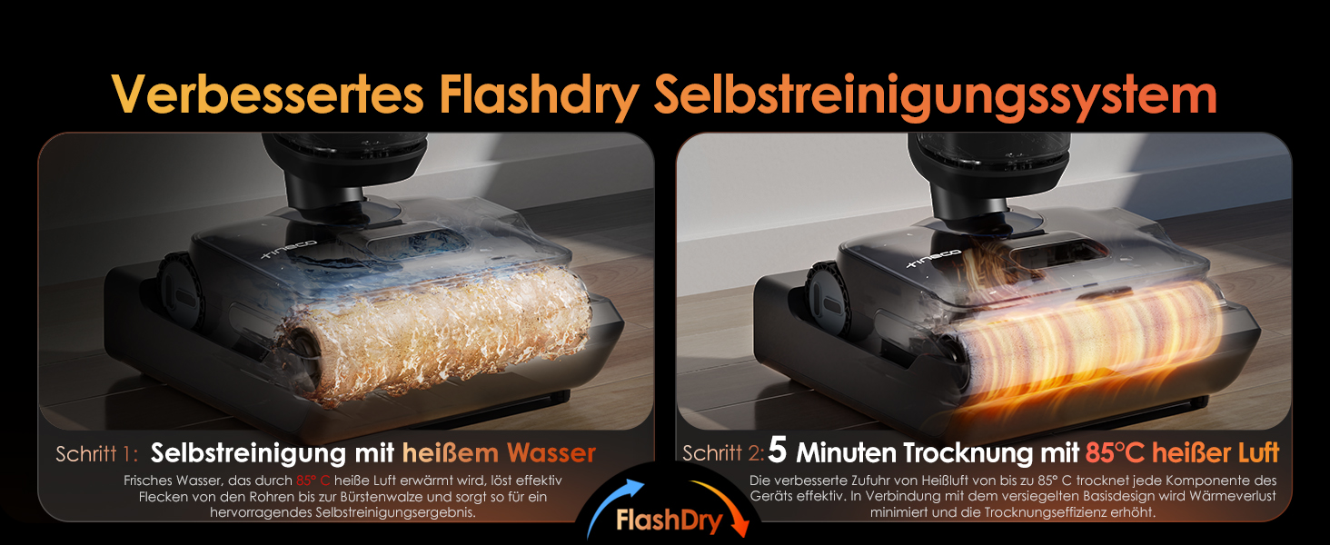 Вертикальний миючий пилосос Tineco Floor ONE S7 Stretch Ultra з функцією FlashDry та системою DualBlock