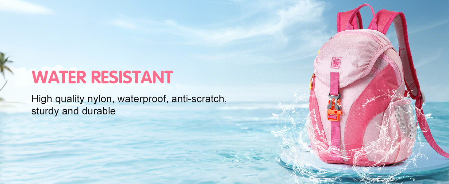 Дитячий рюкзак Cozary Kinder, 5L, водонепроникний, для школи, подорожей та спорту, рожевий