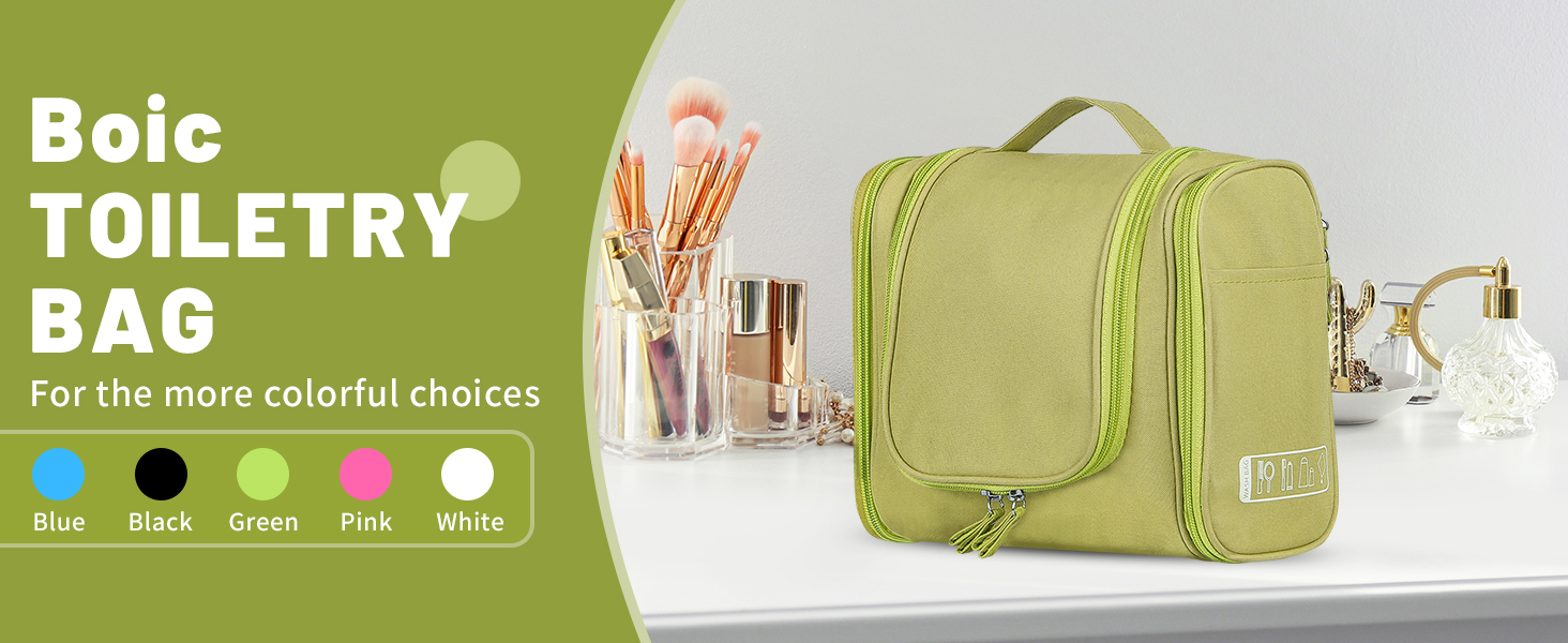 Чоловіча дорожня косметичка з гачком, зелена. Дорожня сумочка для гігієнічних засобів для чоловіків та жінок