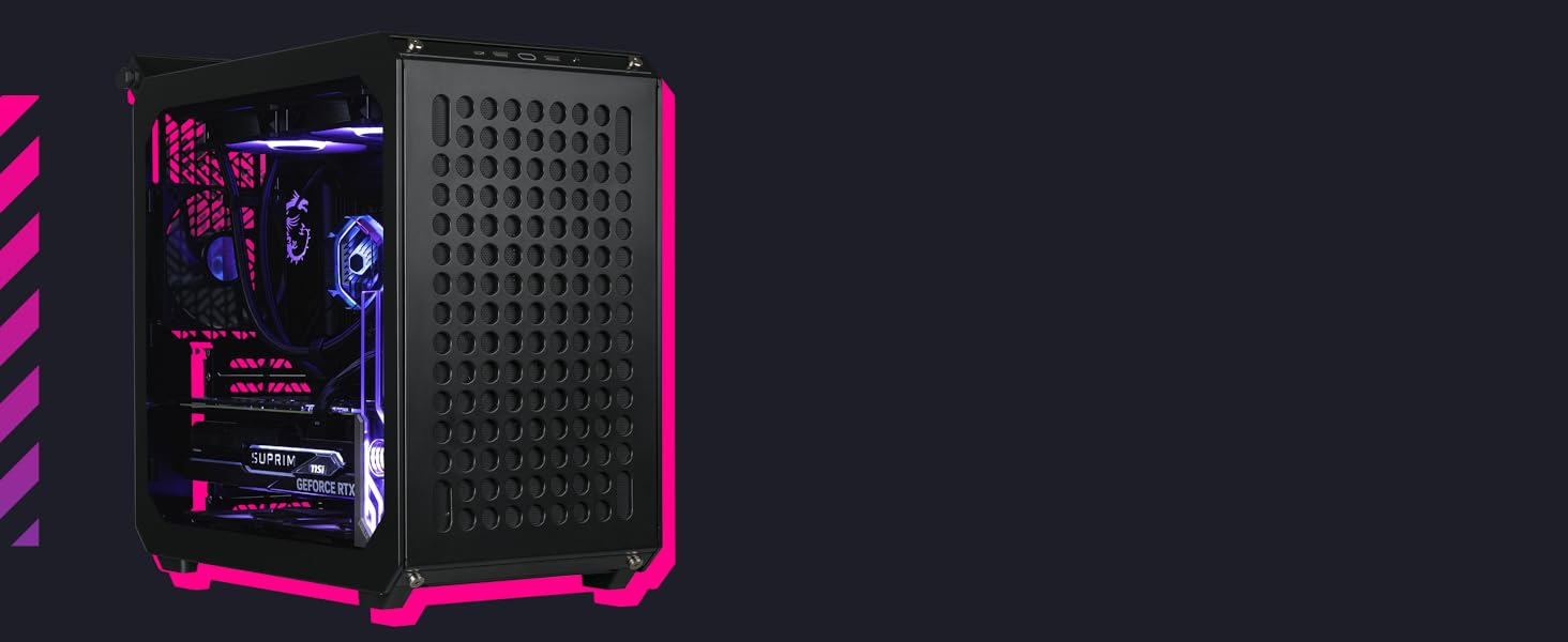 Корпус для ПК Cooler Master Qube 500 Flatpack: ATX, повністю модульний, з 120 мм вентилятором SF-L та вертикальною підсвічуванням для відеокарти, підтримка EATX, 2 x 280 мм радіатори, колір м'ятно-зелений (чорний)