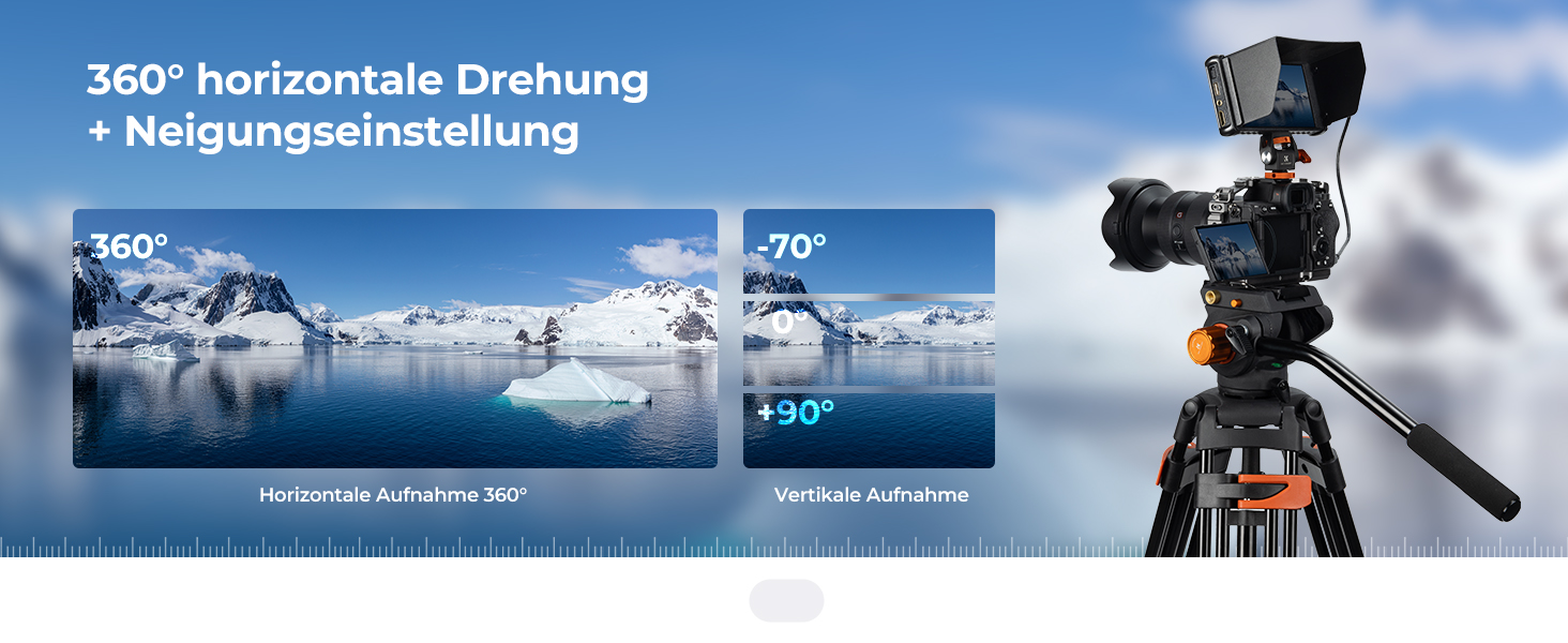 Відеоштатив K&F Concept 202 см з гідравлічною головою та швидкою зміною платформи, посилений тринога для DSLR, відеокамер та дзеркальних камер, навантаження до 8 кг