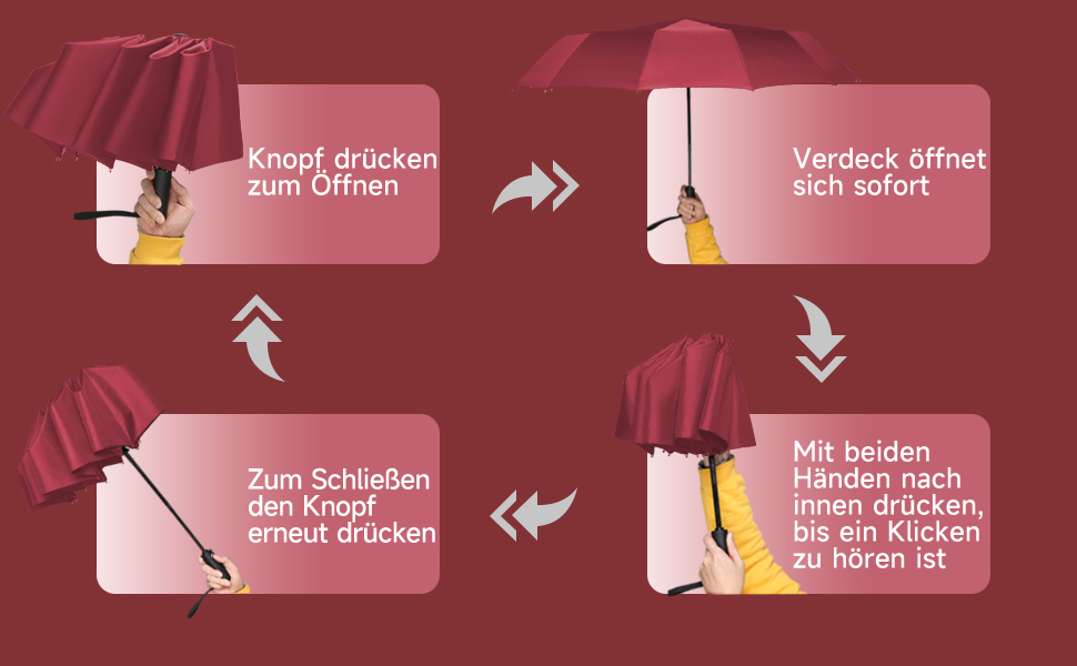 Зонт автоматичний Vicloon, 8 спиць, компактний, водовідштовхувальний, для подорожей та гольфу, темно-зелений
