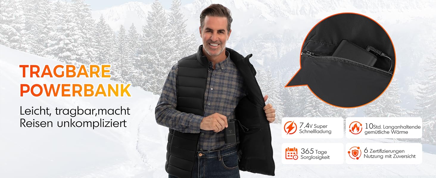 Обогреваемый жилет для мужчин с Powerbank, 15 зон обігріву, легкий, дихаючий, теплий жилет для кемпінгу, полювання, чорний