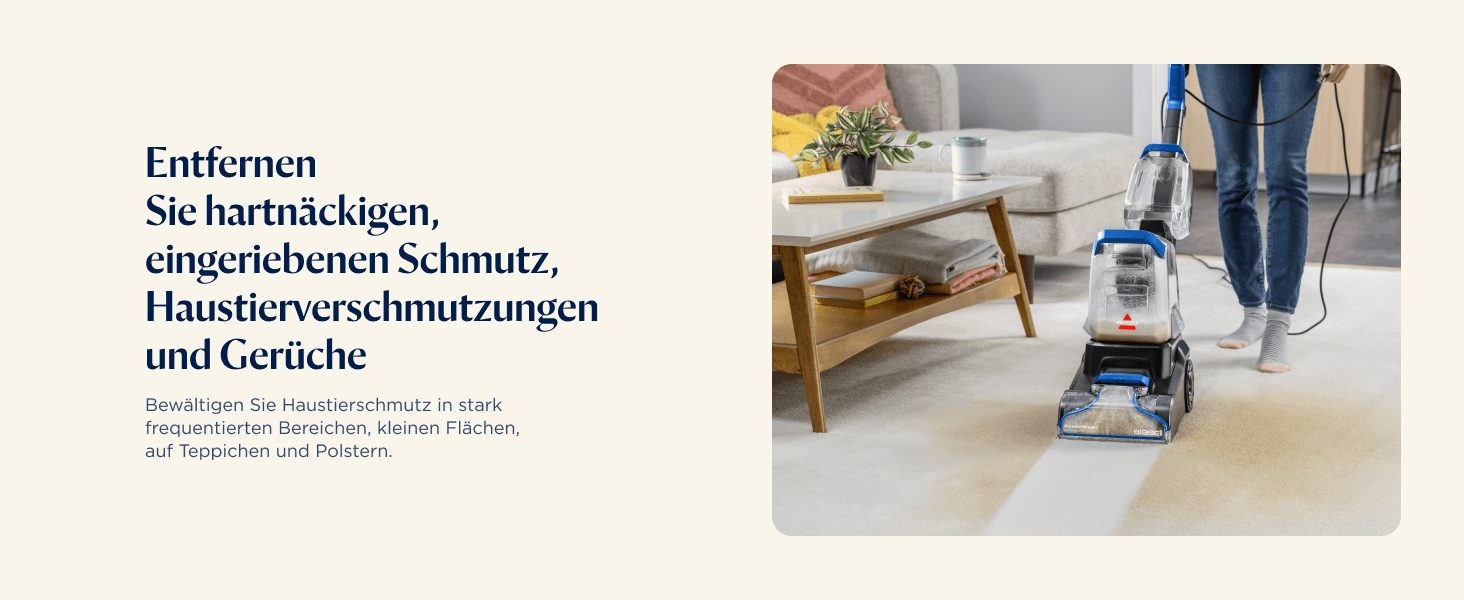 BISSELL PowerWash Compact Pet: компактний вертикальний мийник для килимів та м'яких меблів для видалення плям від тварин, 600W, з кабелем, 4058N