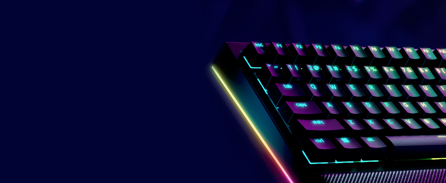 Механічна ігрова клавіатура Razer BlackWidow V4 Pro 75% з Green Switch, RGB Chroma, 6 макро-клавіші, Doubleshot ABS, QWERTY US-розкладка, чорна