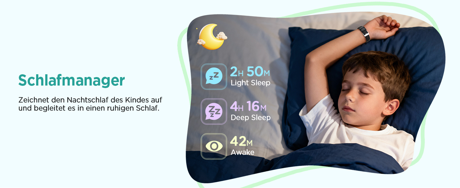 Смарт-годинник RUXINGX для дітей, 1.52″, крокомір, водонепроникний (IP68), з 170+ спортивними режимами, моніторингом серцевого ритму, сном, аудіокнигами, 20 карток для навчання, будильником, чорний