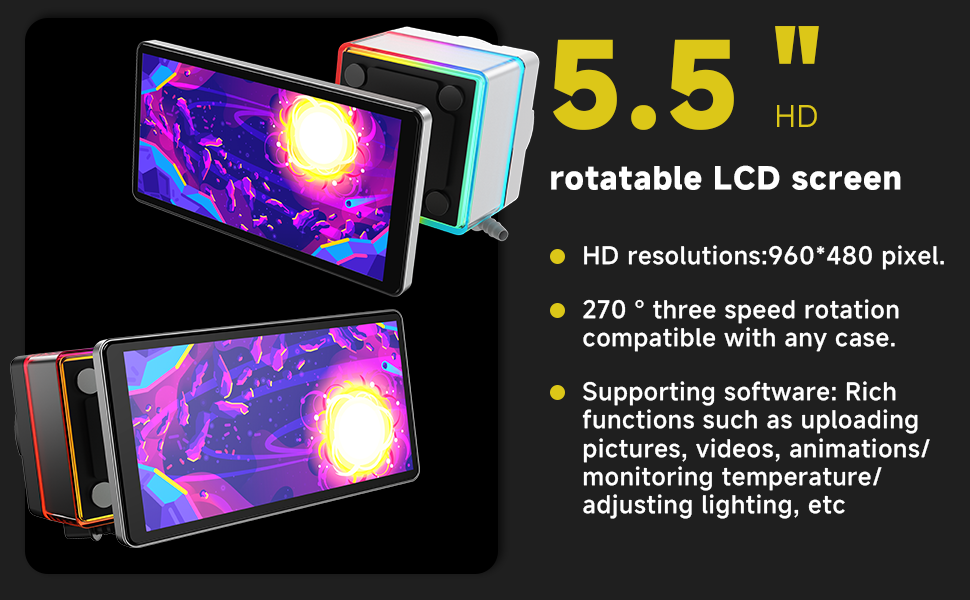 ProFlow AIO 240BK: Система водяного охолодження з LCD-дисплеєм для AM4/AM5/LGA1851/1700