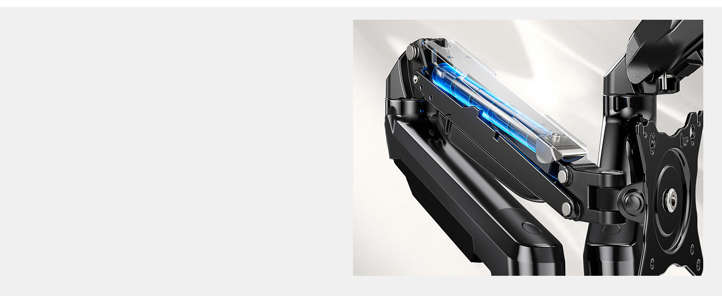 Кріплення для монітора HUANUO - 2 монітори, 13-32 дюйми, гнучкий, VESA 75/100, чорний