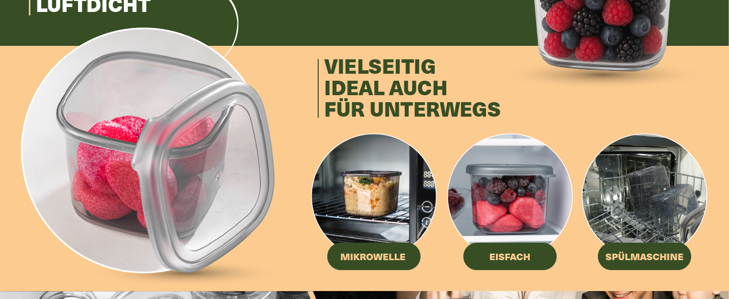 Набір контейнерів для зберігання Peggy 36 шт. з герметичними кришками - для спецій, круп, борошна