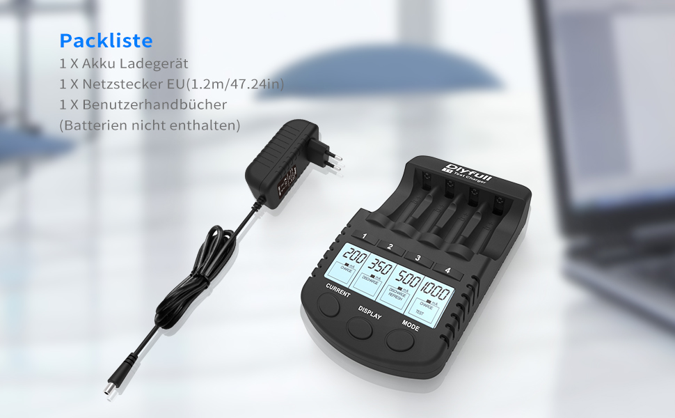 Зарядний пристрій Dlyfull для акумуляторів AA AAA: швидка зарядка, відновлення, розрядка, сумісний з NI-MH, NI-CD