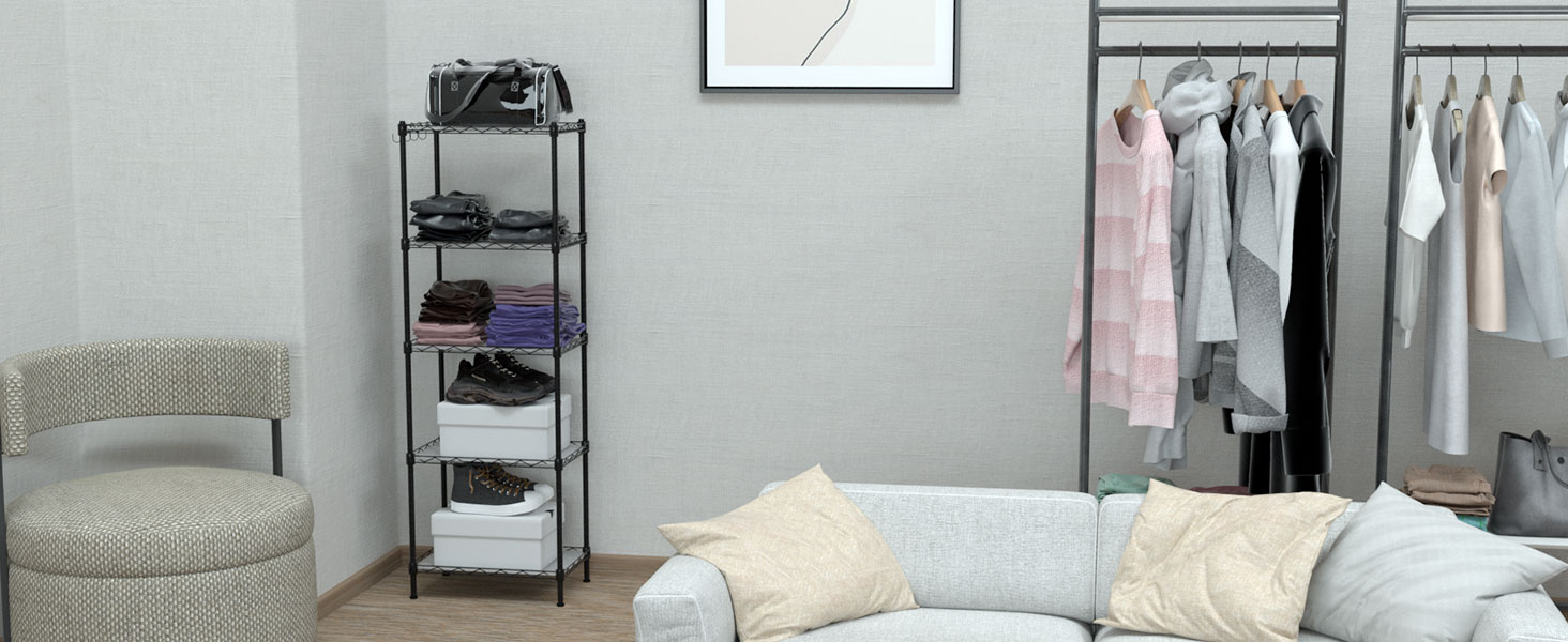 WORKPRO Regal für Wohnzimmer, Lagerregal aus Metall