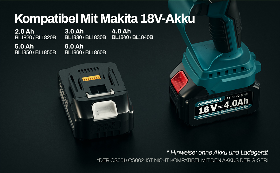 KIESBOHR Міні акумуляторна ланцюгова пила сумісна з Makita 18V, електрична пила для гілок CS001 (8 дюймів, безщіткова, без акумулятора та ланцюгового масла)