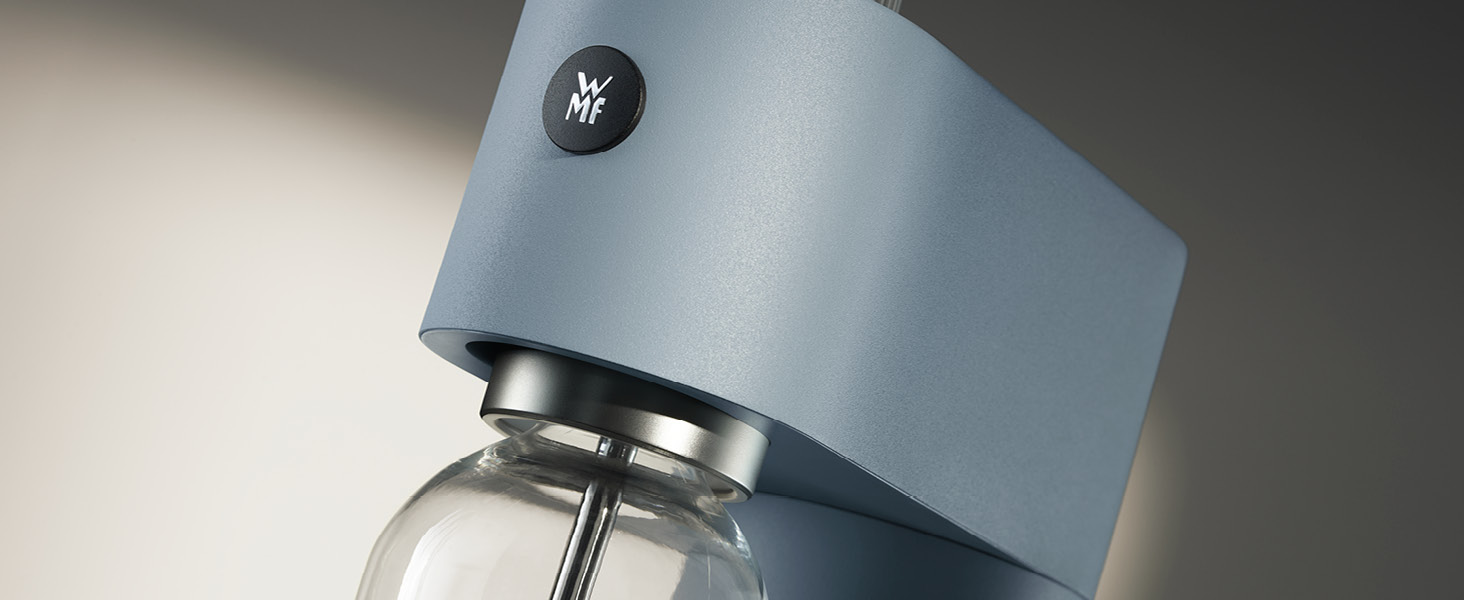 WMF Element One: Автоматичний содовий апарат з нержавіючої сталі, 3 рівні газування, лава (світло-блакитний)