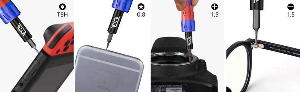 JAKEMY Мініатюрний електричний набір викруток E21-B з регулюванням крутного моменту, акумуляторний, для дрібної механіки, з LED-підсвічуванням, USB-C зарядка для ПК, ноутбука, окулярів, годинників, камери