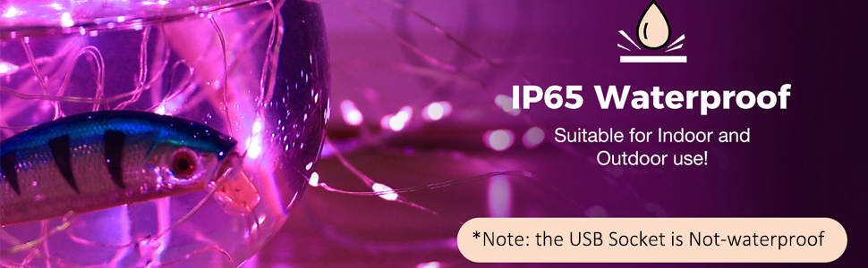 Ланцюжок LED-ліхтарів Yizhet 3x3м, 300 LED, тепле біле світло, IP65, 8 режимів, для декору вечірки, шлюбу, Різдва, тераси (рожевий)