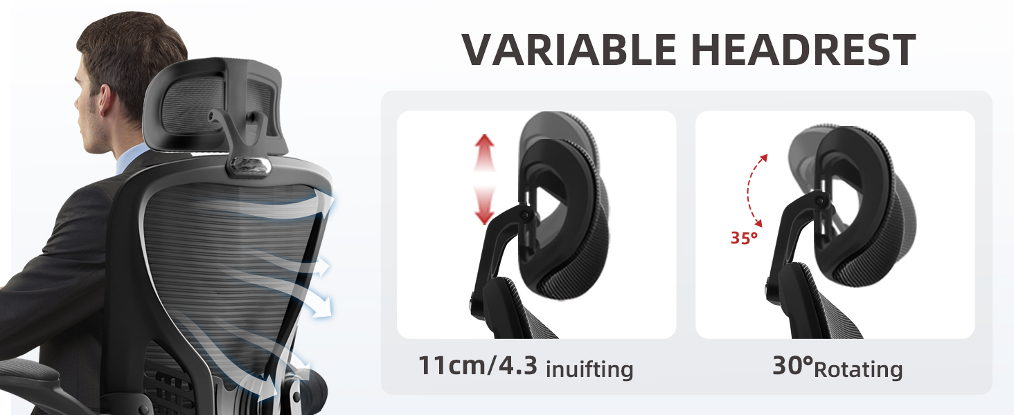 Ергономічне крісло для офісу та геймінгу з регульованою підголівником та підлокітниками, підтримкою попереку, дихаючою спинкою, регулюванням висоти та роликами. Чорний колір.