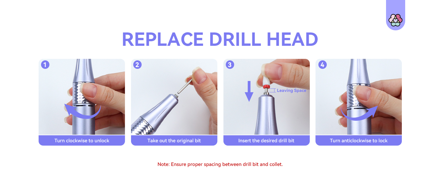 Набір для манікюру та педикюру Saviland 50000 об/хв з LCD-дисплеєм та 13 фрезерними насадками
