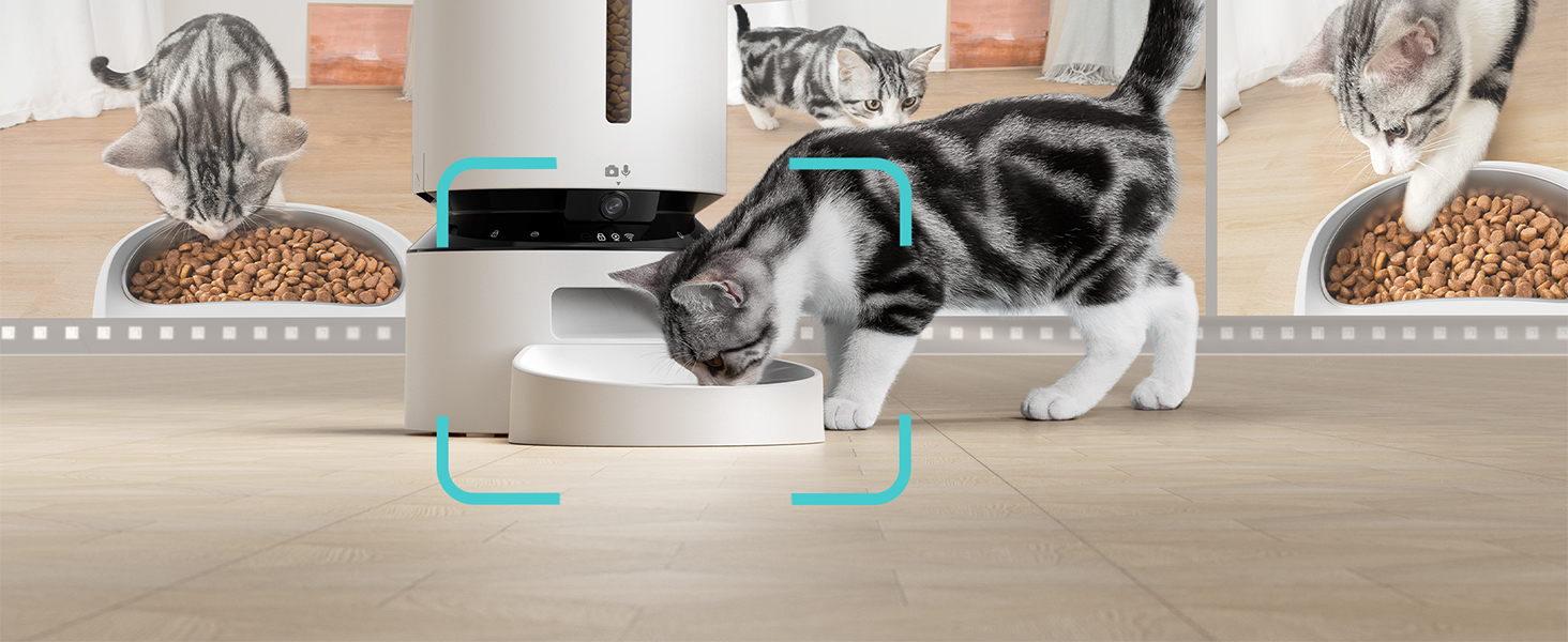 Автоматичний годівниця для котів та собак PETLIBRO 5L з відеоспостереженням 1080P, WiFi, нічним баченням, датчиком низького рівня корму та сигналізацією, 1-10 прийомів