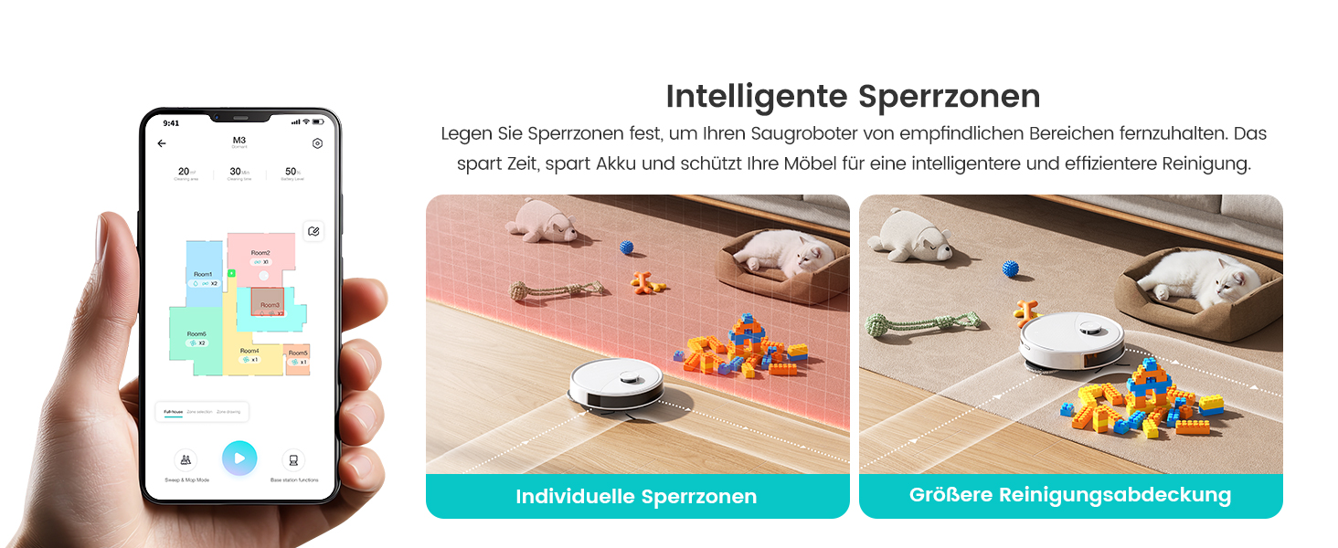 Робот-пилосос LEFANT M3 Gen2 з функцією миття підлоги, 12000Pa, LiDAR-навігація, керування через додаток/Alexa/iWatch