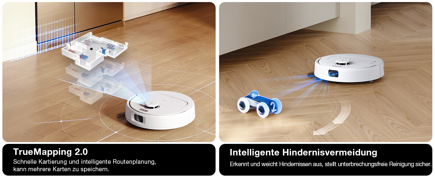 ECOVACS DEEBOT N30 PRO Omni: Робот-пилосос з функцією миття підлоги, 10000 Па, технологія ZeroTangle 2.0, TruEdge, 60°C миття, сушка гарячим повітрям, білий