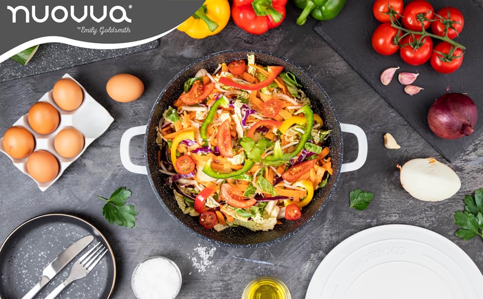 Форма для запікання з кришкою Nuovva, 3,9 л, 28 см, алюмінієва, антипригарна, для індукції, кремова