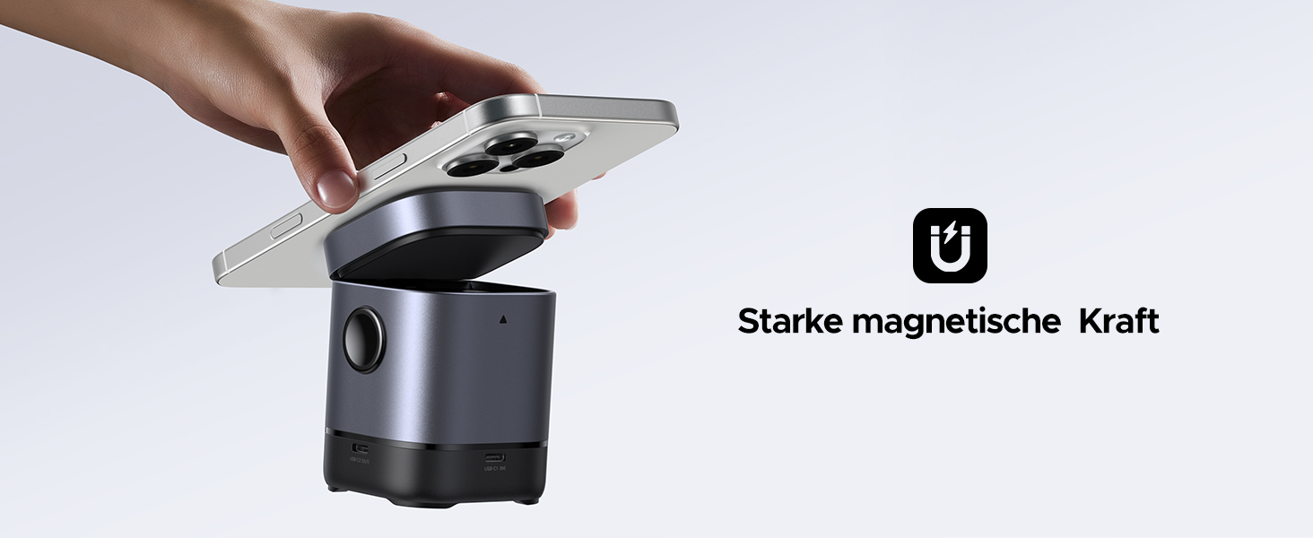 Зарядний станція UGREEN UNO 2-в-1 з сертифікацією Qi2, 15W, сумісна з MagSafe для iPhone 17/16/15/14/13, AirPods 2/3, регульований підставка для зарядки