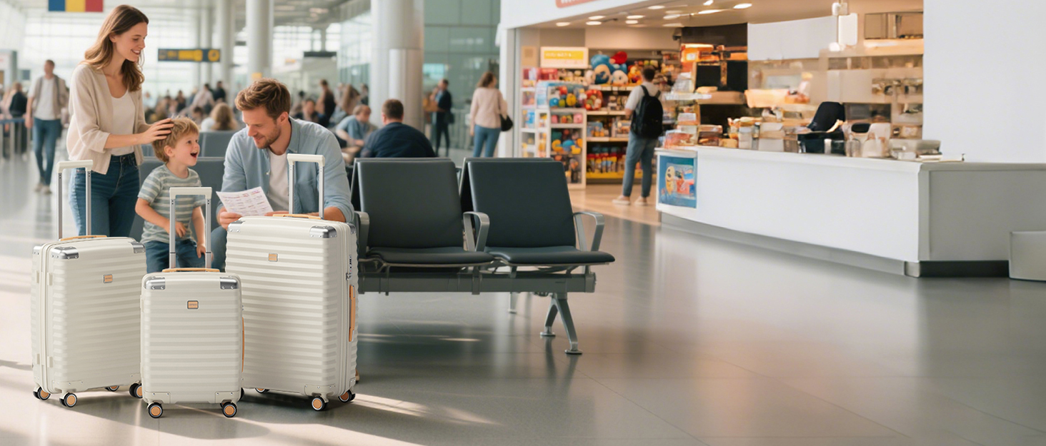 Набір валіз Joyway 3 шт. з жорстким корпусом, легкий PP, рожевий колір, з TSA замком та 4 колесами (20'+24'+28')