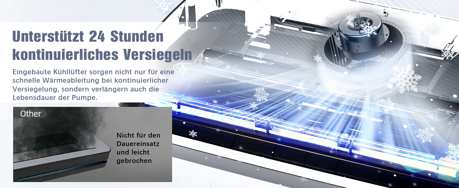 Вакуумний пакувальник OidoZac 85kPa, 12-в-1, з подвійною зварювальною лінією, вбудованим різаком та контейнером для пакетів, срібно-чорний