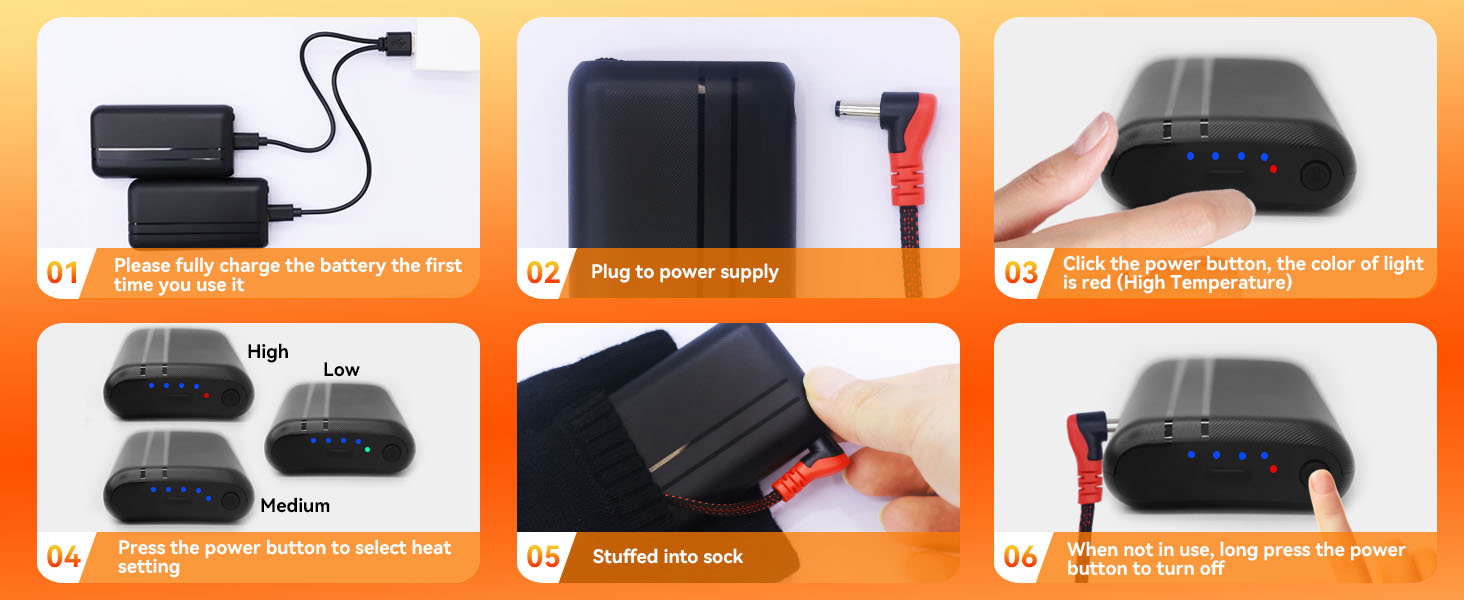 Гріючі шкарпетки для жінок та чоловіків, акумуляторні гріючі шкарпетки з акумулятором 4000mAh, 3 режими нагріву, теплі шкарпетки, підігріваючі шкарпетки для зимових видів спорту на відкритому повітрі, чорні