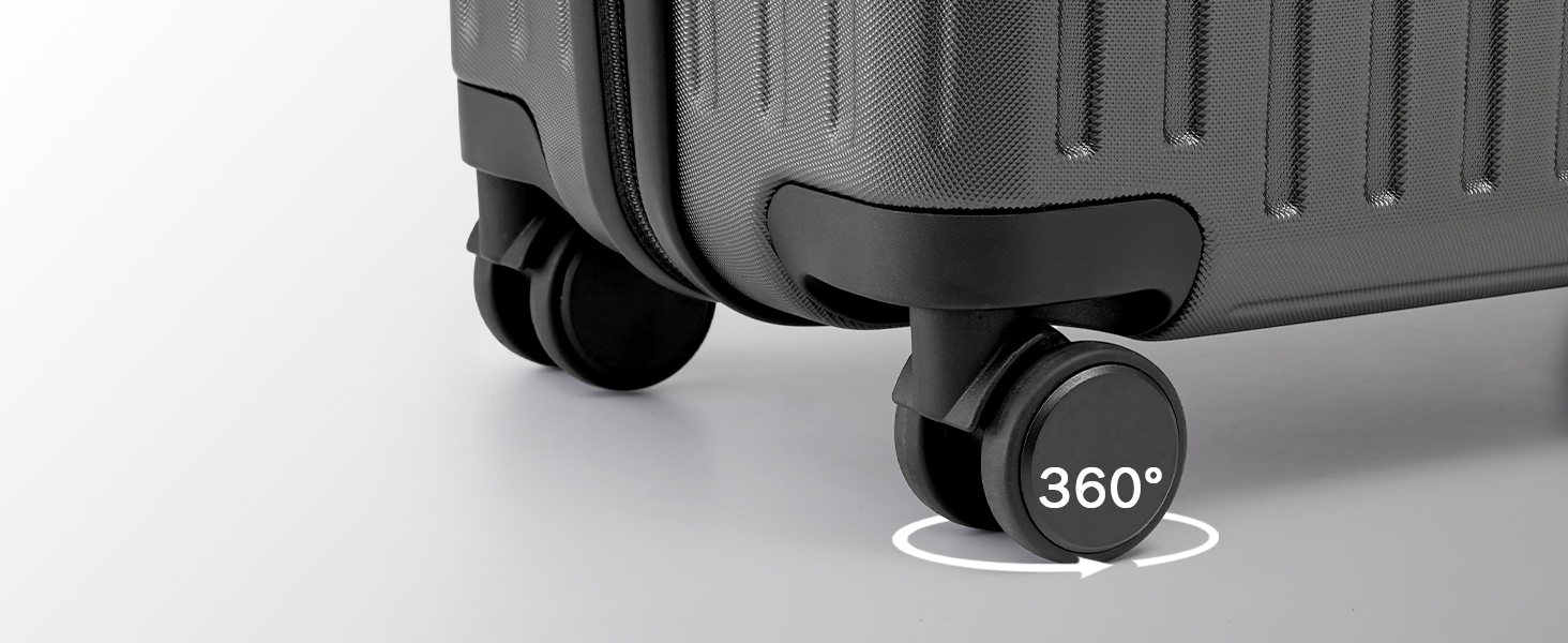 Валіза COOLIFE Koffer: Твердий корпус, ABS-матеріал, TSA-замок, телескопічна ручка, 4 колеса (темно-зелений, ручна поклажа)