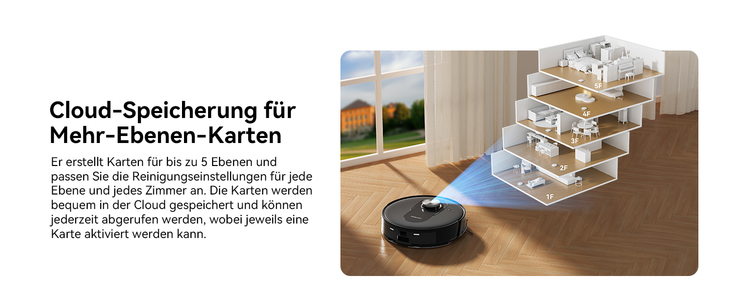 Робот-пилосос Proscenic Q20Plus з функцією миття, 10000Pa, 200 хвилин, бездротовий, з автопорожненням, 3-в-1 для тварин, килимів, твердих підлог (сірий)