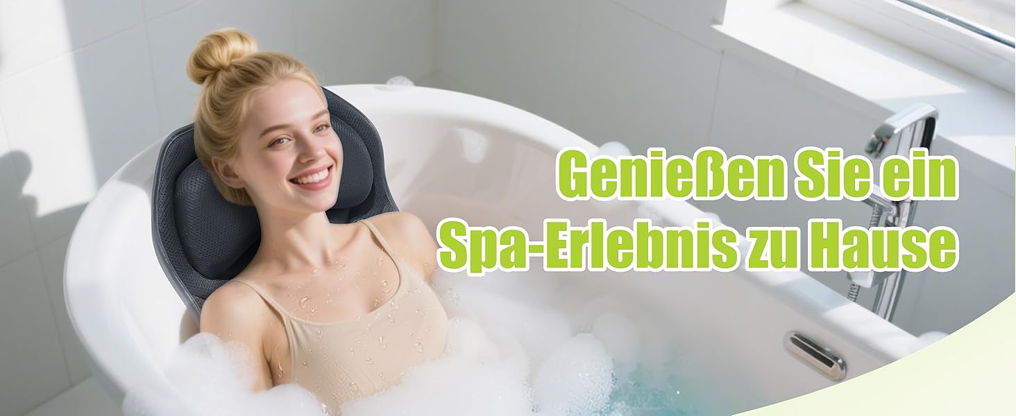 Подушка для ванни Vollkörper для тіла, спини, голови та шиї - комфортне та швидковисихаюче сіре подушко для ванни