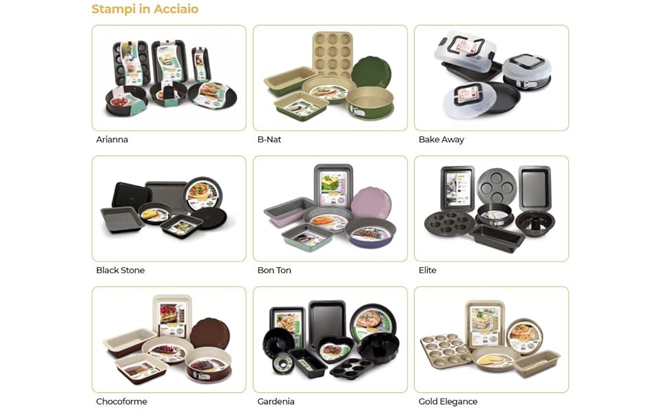 Набір форм для випічки Guardini: Springform 26 см, форма для тортів 28 см, форма для мафінів 25 см, сталь з антипригарним покриттям, бежево-шоколадного кольору