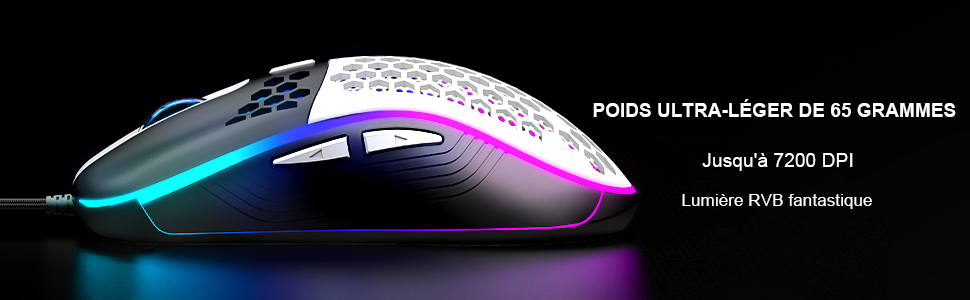 RedThunder K62 Бездротова ігрова клавіатура та миша, RGB, AZERTY, 62 клавіші, міні, для PC/PS5 (Чорний/Білий)