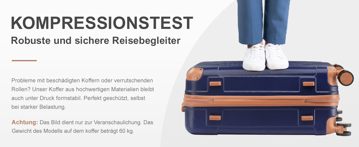 Набір валіз LEADZM 4 шт. з косметичною сумкою, міцними кутами та телескопічною ручкою. Валіза з ABS-пластику, підходить для ручної поклажі (Чорний, Navy-браун, в смужку)