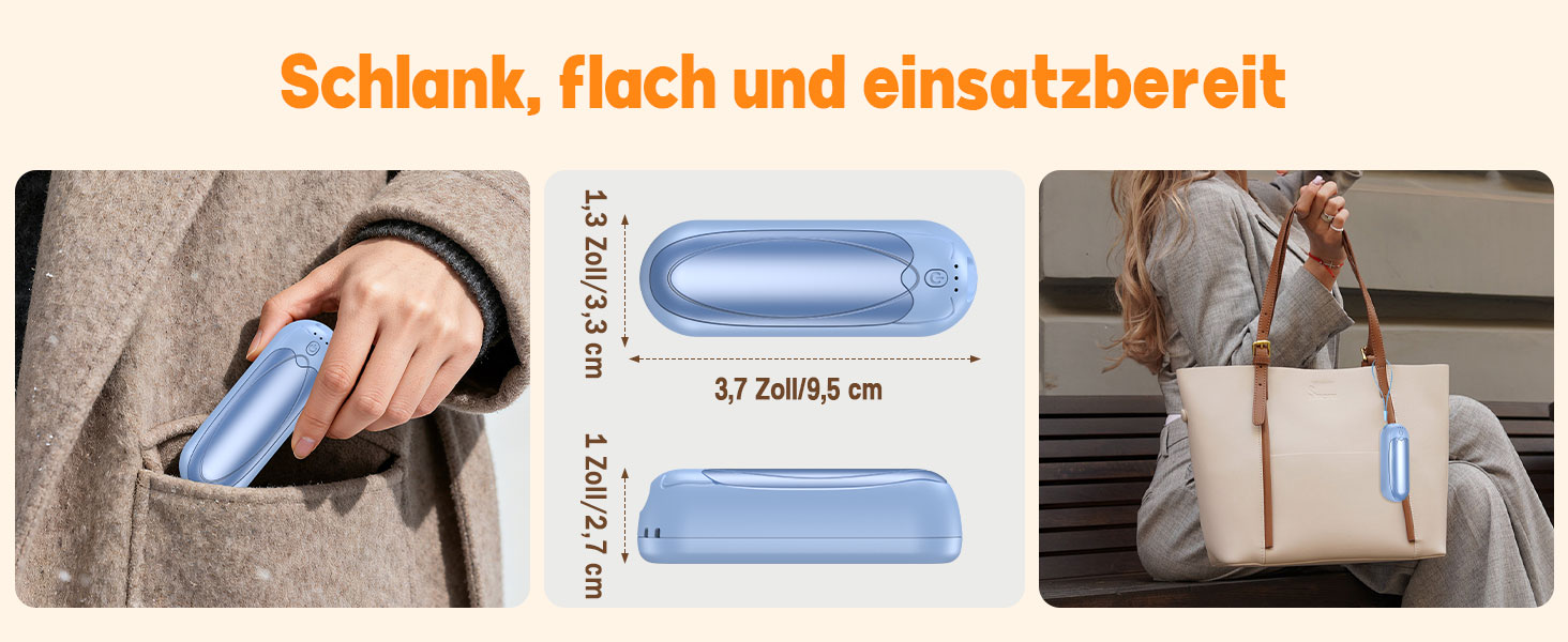 Електричні грілки для рук 2 шт. 7000mAh з 3 рівнями нагріву, портативні магнітні грілки для рук, подарунок на зиму для жінок та чоловіків (2 шт. блакитні)