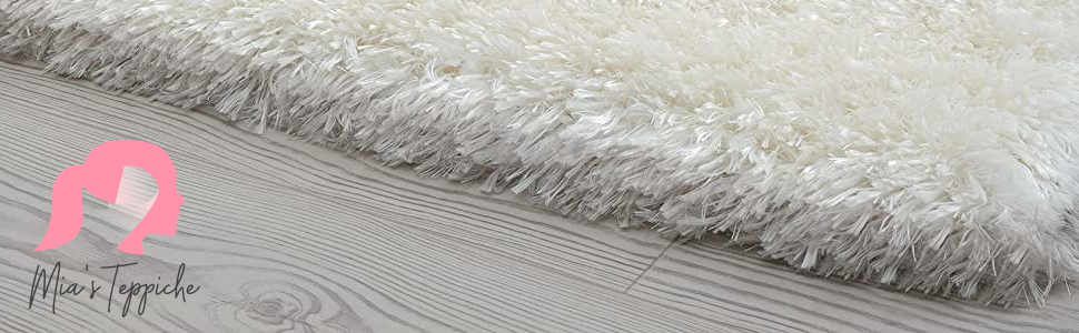 Килимок Mia's Teppiche Fiona для вітальні та спальні, кремовий, 120x160 см, високий ворс