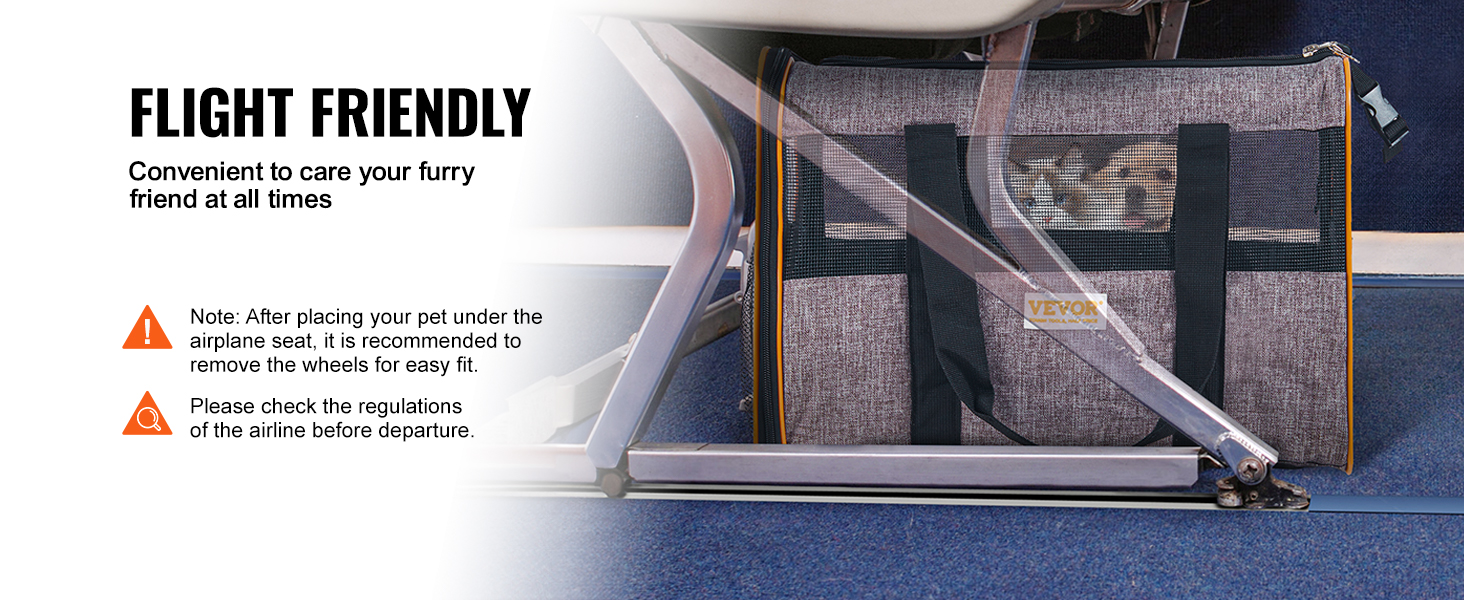 Тролей для собак VEVOR, розкладний рюкзак для собак до 15,8 кг, переноска для тварин з тканини 600D Oxford, 4 колеса, кишені для зберігання, ідеально для подорожей на авто та прогулянок (сірий, 10 кг)