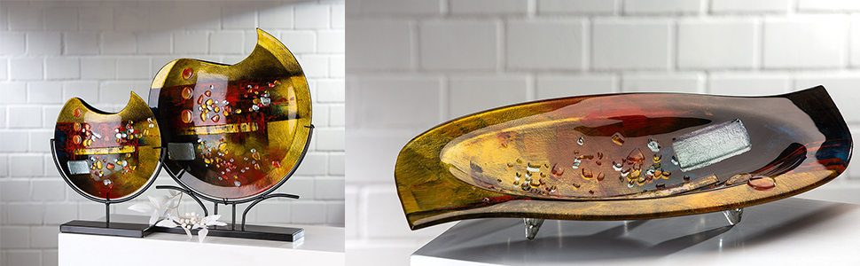 Ваза декоративна Gilde Glas Dekovase XL – Дизайнерська ваза для дому, 47.5 см