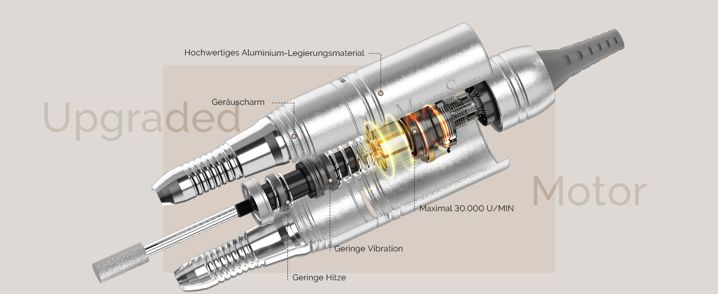 Електричний фрезер для нігтів MelodySusie 30000 об/хв: професійний набір для манікюру та педикюру з педалем, для гелю та акрилу, білий