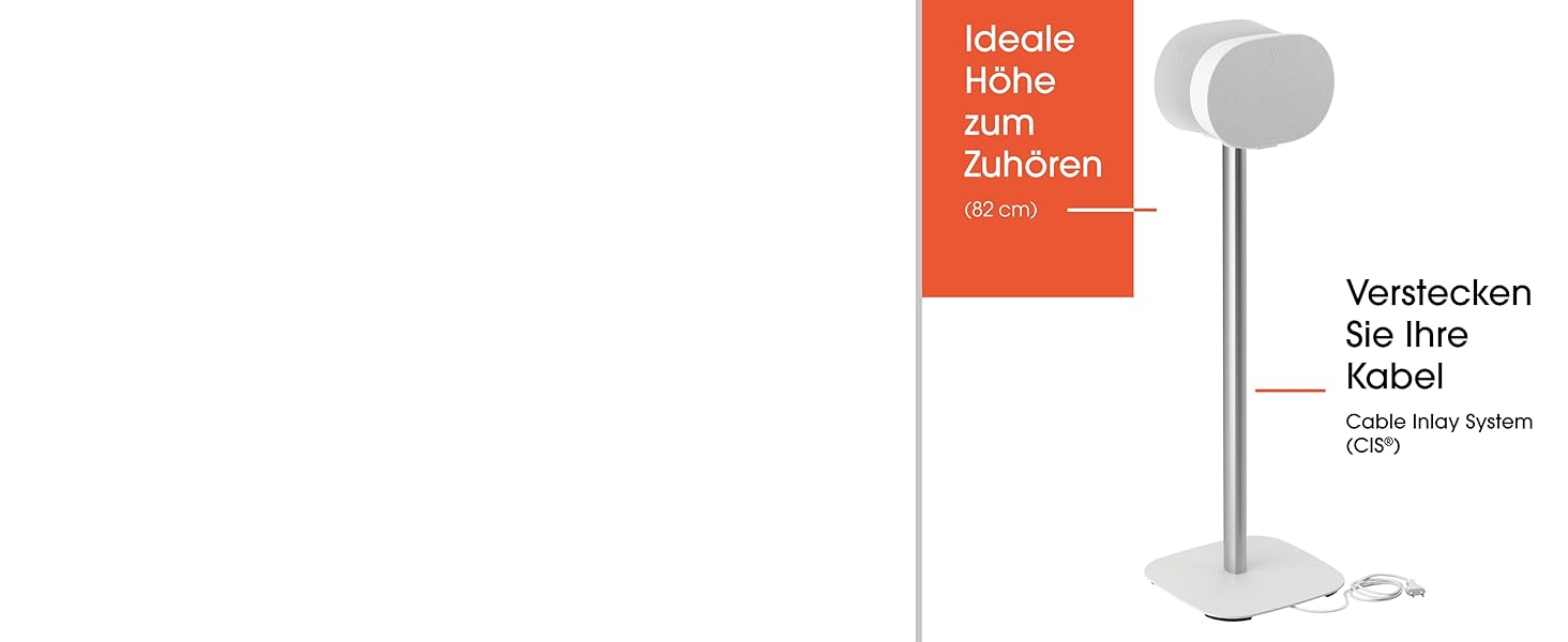 Стійка Vogel's SFS 4113 для Sonos ERA 100: надійна та стильна | Білий колір | З прихованням кабелів | Сертифікат TÜV